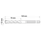 YATO Burghiu universal 12,0 x 120/70 mm cu prindere de bit.