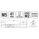 YATO Burghiu combinat pentru mașină, burghiu de găurire M5 cu prindere pentru bit