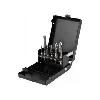   YATO Set de burghie combinate cu mașină de găurit și filetat, 7 piese cu prindere bit (M3-M4-M5-M6-M8-M10)