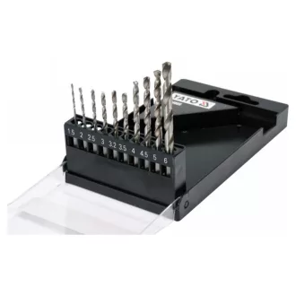   YATO Set burghiu elicoidal cu prindere bit 10 piese 1,5-6 mm HSS 6542