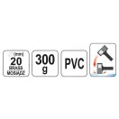 YATO Ciocan din plastic și cupru 300 g fără recul 20 mm