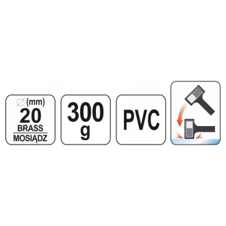 YATO Ciocan din plastic și cupru 300 g fără recul 20 mm