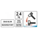 Ciocan de cauciuc YATO 2400 g fără recul 70 x 70 x 140 mm