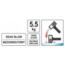 Ciocan de cauciuc YATO 5500 g fără recul 105x105x180 mm