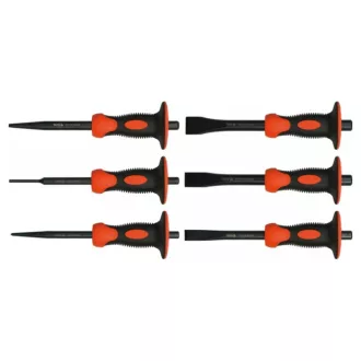   Set dălți YATO cu apărător de mână din 6 părți de 180 mm