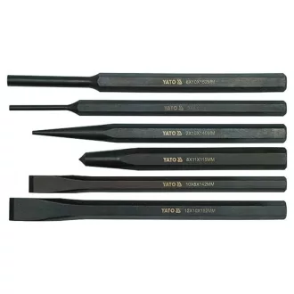   YATO Set de tăiere plată, perforatoare și știfturi 6 bucăți