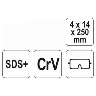 YATO Tija dalta 250 mm SDS-Plus