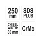 YATO Tijă lată de daltă 80 x 250 mm SDS-Plus