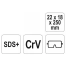 YATO Tijă de canelare 250 mm SDS-Plus