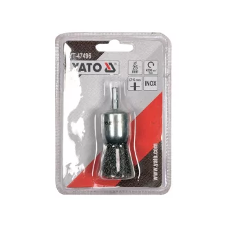 YATO Perie circulară cu coadă 25 mm inox