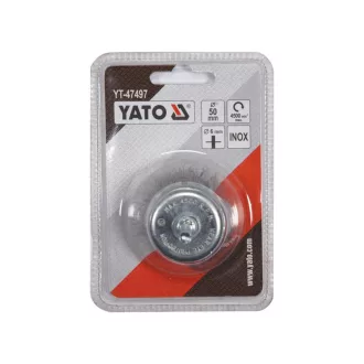 YATO Perie cu cupă cu ax 50 mm inox