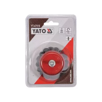 YATO Perie circulară cu ax de 65 mm torsadată