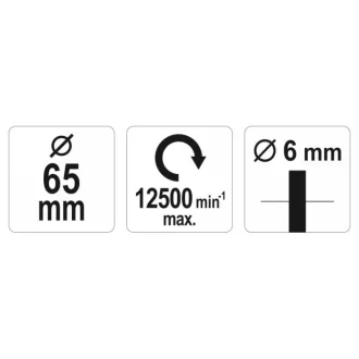 YATO Perie circulară cu ax de 65 mm torsadată