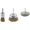 YATO Set de peri cu ax, perie circulară, perie în formă de cupă, 3 piese, alamă