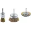 YATO Set de peri cu ax, perie circulară, perie în formă de cupă, 3 piese, alamă