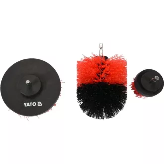   YATO Set de perii din nylon 3 bucăți 5, 8, 10 mm cu prindere pentru bit