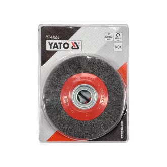 YATO Perie circulară 200 x 32 mm cu inele de reducție inox