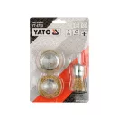 YATO Set de peri cu ax, perie circulară, perie în formă de cupă, 3 piese, alamă