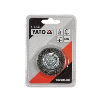YATO Perie circulară cu arbore 50 mm inox