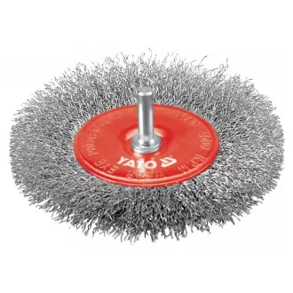 Perie circulară cu tijă YATO, 100 mm, din inox