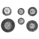 YATO Set de perii cu tija, perii cupe 6 piese inox