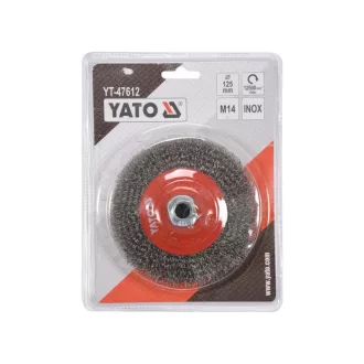 YATO Perie circulară înclinată M14 125 mm inox
