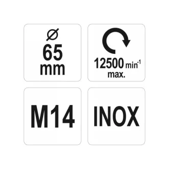 YATO Perie cu formă de cupă M14 65 mm inox