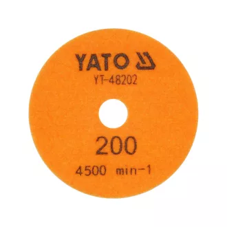   YATO Disc de șlefuit și lustruit cu diamant cu prindere cu velcro 100 mm / P200 umed/uscat