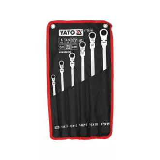   YATO Set de chei stelate articulate, 6 piese, 8 - 19 mm, extra lungi