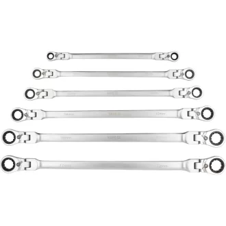   YATO Set de chei stelate articulate, 6 piese, 8 - 19 mm, extra lungi