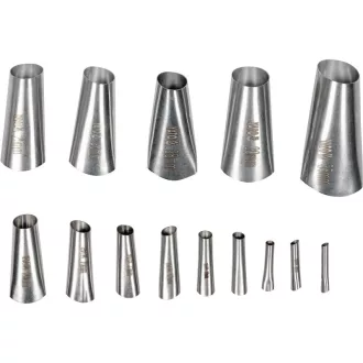 YATO Set de vârfuri pentru pistol de silicon 14 piese inox