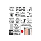 YATO Carucior de scule cu scule 165 piese