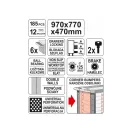 YATO Carucior de scule cu scule 185 piese