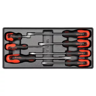   Set de șurubelnițe YATO 7 bucăți CrMo plat (inserție sertar)