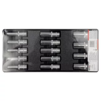   YATO Set chei tubulare lungă 14 bucăți 1/2" 8-21 mm (inserție sertar)