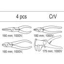 Set de clești YATO 4 părți izolate până la 1000 V (inserție sertar)
