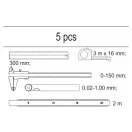 Set de instrumente de măsurare YATO 5 părți (inserție pentru sertar)