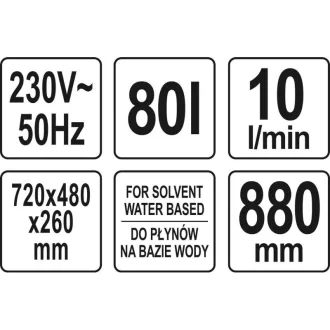 Mașină de spălat piese YATO 80 litri