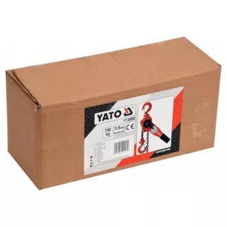 YATO Palan cu lanț cu pârghie 750 kg 1,5 m
