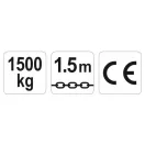 YATO Palan cu lanț cu pârghie 1500 kg 1,5 m