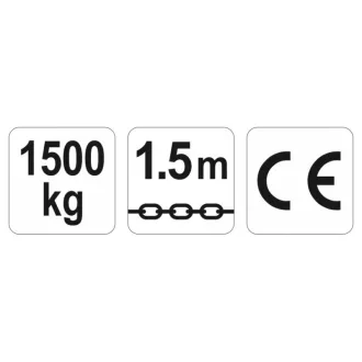 YATO Palan cu lanț cu pârghie 1500 kg 1,5 m