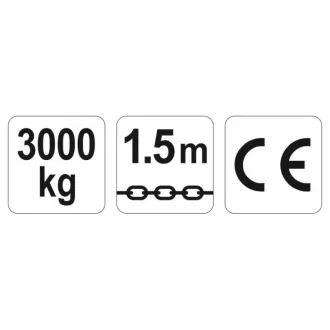 YATO Palan cu lanț cu pârghie 3000 kg 1,5 m