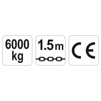 Palan cu lanț cu pârghie YATO 6000 kg 1,5 m