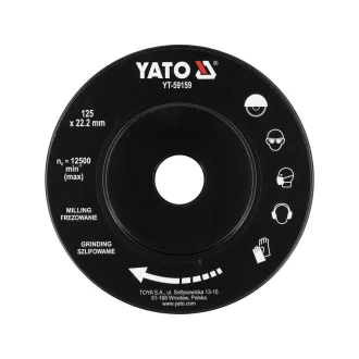 YATO Disc abraziv conic 125 x 22,2 mm