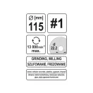 YATO Disc de șlefuire grosier #1 115 x 22,2 mm