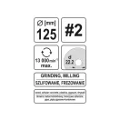 YATO Disc de raspa medie #2 125 x 22,2 mm