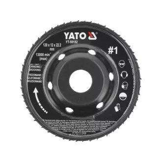 YATO Disc de șmirghel brut #1 120 x 22,2 mm