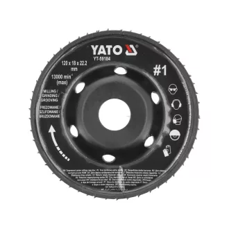 YATO Disc cu rășină abrazivă grosieră #1 120 x 22,2 mm
