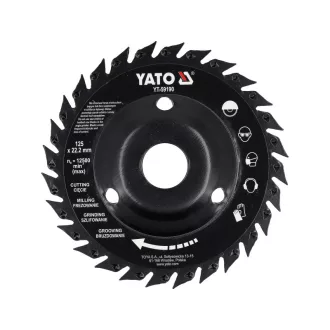 YATO Disc de ferăstrău cu dinți, 125 x 22,2 mm