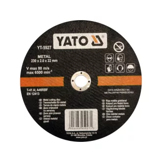YATO Disc de tăiere pentru metal 230 x 2,0 x 22 mm